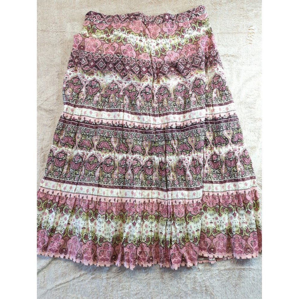 NWT Emma James Liz Claiborne Womens Floral Skirt Patterned Boho Pink Size 16 Y2K
